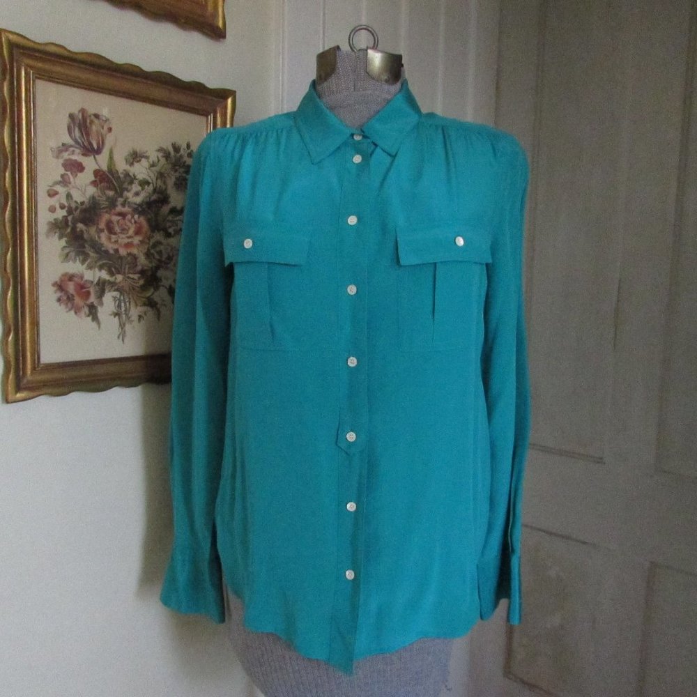 J CREW Teal Long Sleeve Button Down Shirt